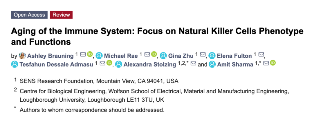 免疫系统老化-带动NK细胞功能下降，传染病、恶性肿瘤等问题将不请自来